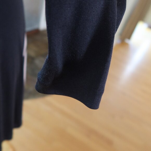 $425 ISSA London dress size US 6 black with beige abstract print 100% silk flare - Picture 11 of 14